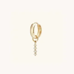 Earrings<Mejuri Single Diamond Icicle Hoop Charm
