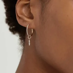 Earrings<Mejuri Single Diamond Icicle Hoop Charm