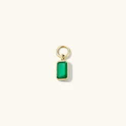 Earrings<Mejuri Single Emerald Cut Gemstone Hoop Charm