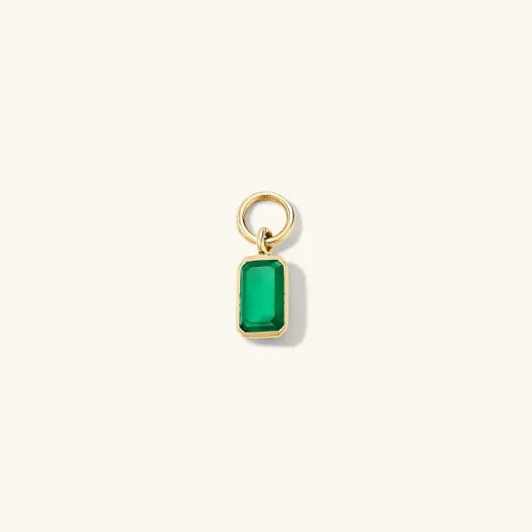 Earrings<Mejuri Single Emerald Cut Gemstone Hoop Charm