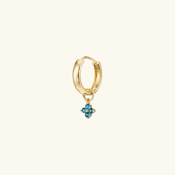 Earrings<Mejuri Single Gemstone Cluster Hoop Charm