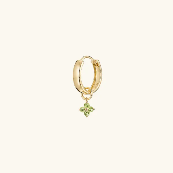 Earrings<Mejuri Single Gemstone Cluster Hoop Charm