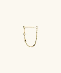 Earrings<Mejuri Single Mini Diamond Chain Stud