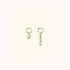 Earrings<Mejuri Single Mini Gemstone Hoop Charm