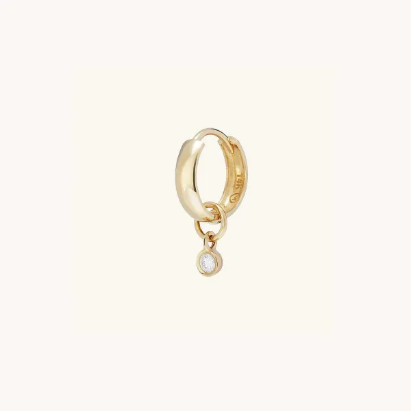 Earrings<Mejuri Single Mini Gemstone Hoop Charm