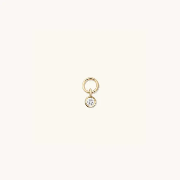 Earrings<Mejuri Single Mini Gemstone Hoop Charm