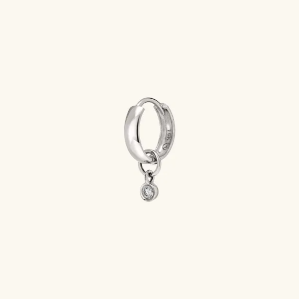 Earrings<Mejuri Single Mini Gemstone Hoop Charm