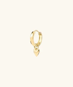 Earrings<Mejuri Single Mini Heart Hoop Charm