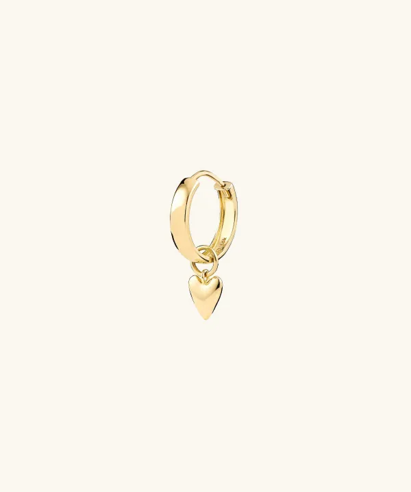 Earrings<Mejuri Single Mini Heart Hoop Charm