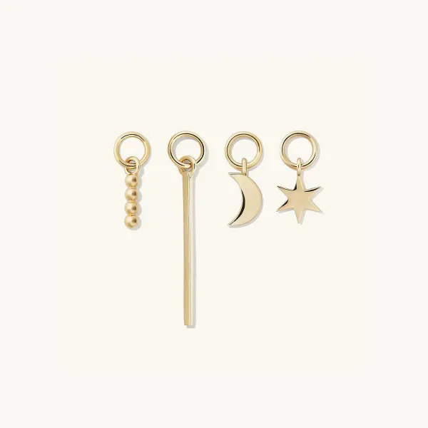 Earrings<Mejuri Single Moon Hoop Charm