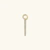 Earrings<Mejuri Single Pav Diamond Bar Hoop Charm
