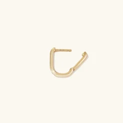 Earrings<Mejuri Single Pav Diamond Huggie U Hoop