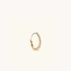 Earrings<Mejuri Single Pav Diamond Huggie Hoop
