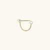 Earrings<Mejuri Single Pearl Chain Stud
