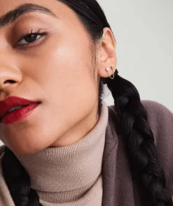 Earrings<Mejuri Single Pearl Chain Stud