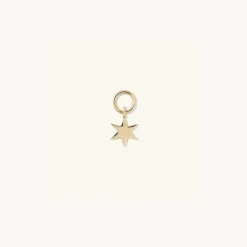 Earrings<Mejuri Single Star Hoop Charm
