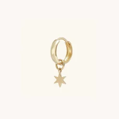 Earrings<Mejuri Single Star Hoop Charm
