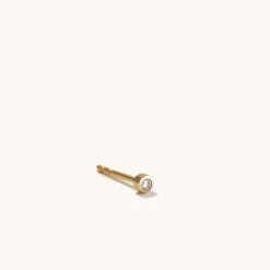 Earrings<Mejuri Single Tiny Diamond Stud