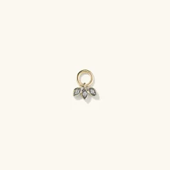 Earrings<Mejuri Single Triple Marquise Diamond Hoop Charm