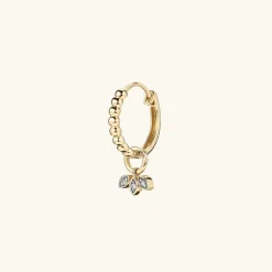 Earrings<Mejuri Single Triple Marquise Diamond Hoop Charm