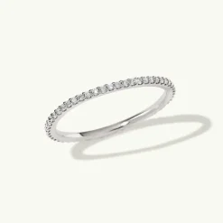 Rings<Mejuri Slim Diamond Eternity Band