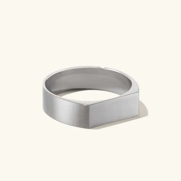 Rings<Mejuri Slim Rectangular Signet Ring