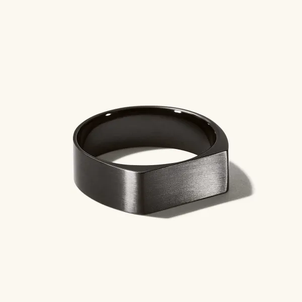 Rings<Mejuri Slim Rectangular Signet Ring