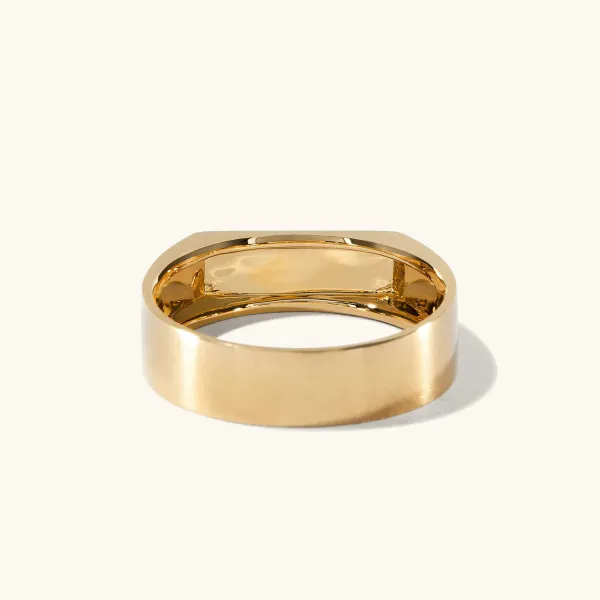 Rings<Mejuri Slim Rectangular Signet Ring