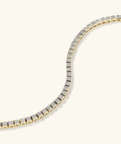 Necklaces<Mejuri Square Micro-Pav Diamond Tennis Necklace