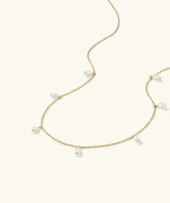 Necklaces<Mejuri Tiny Pearl Station Necklace