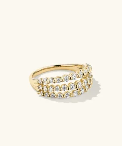 Rings<Mejuri Triple Lace Diamond Ring