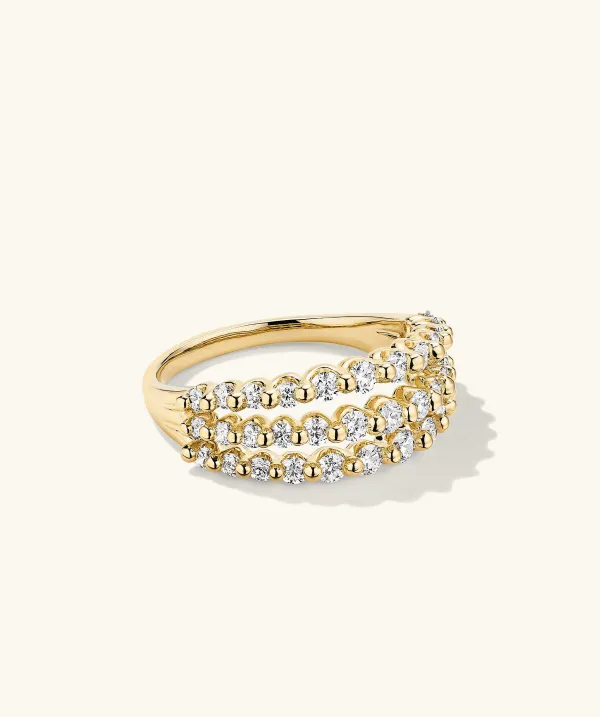 Rings<Mejuri Triple Lace Diamond Ring
