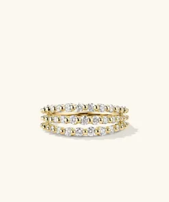 Rings<Mejuri Triple Lace Diamond Ring
