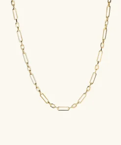 Necklaces<Mejuri Triple Link Paperclip Chain Charm Necklace