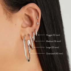 Earrings<Mejuri Tube Medium Hoops
