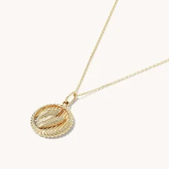 Necklaces<Mejuri Victory: Winged Coin Charm Pendant