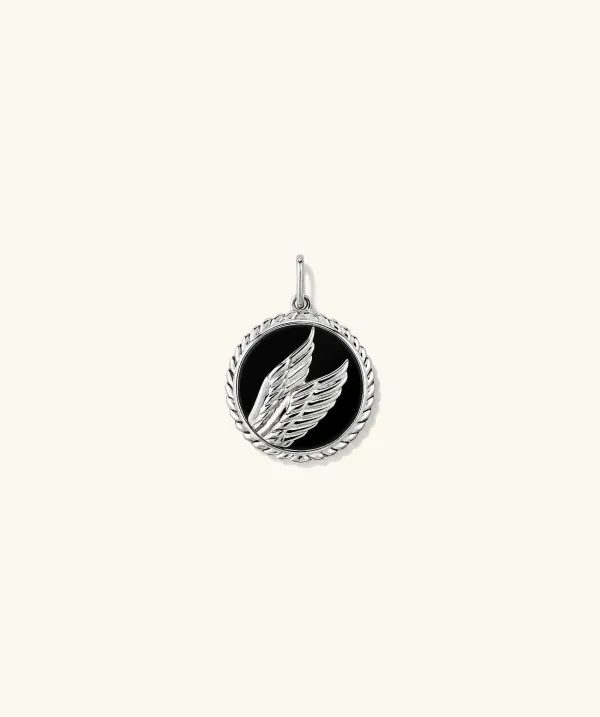 Necklaces<Mejuri Victory: Winged Coin Charm Pendant